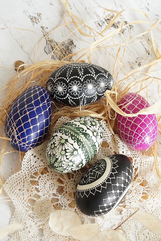 jajka wielkanocne Tradycyjna pisanka