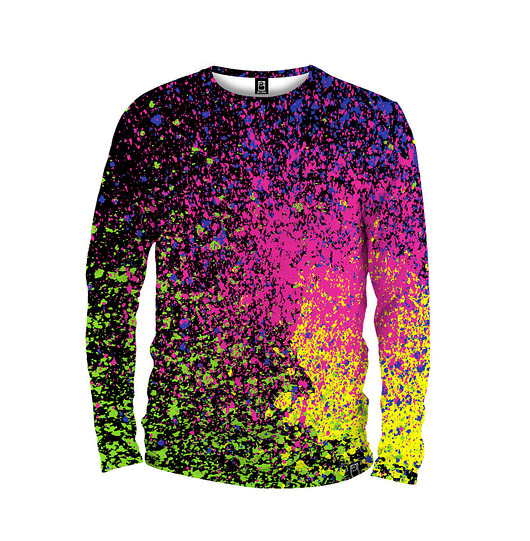 bluzy męskie Koszulka Longsleeve Męska DR.CROW Splatter Black