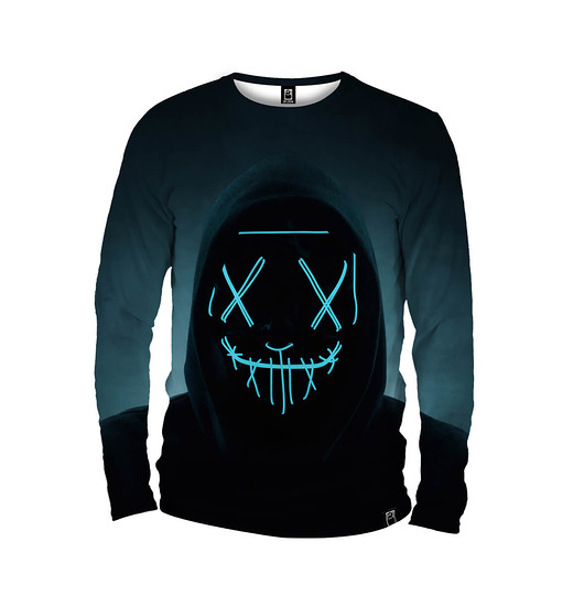 bluzy męskie Koszulka Longsleeve Męska DR.CROW Neon Mask