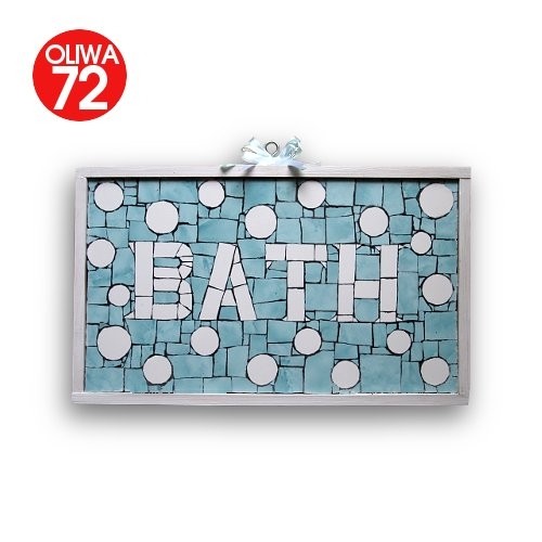 Tabliczka mozaikowa "BATH" oliwa72