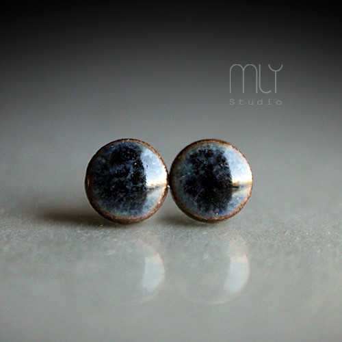Mini Azurytowe 6mm/stal chirurgiczna/ Magda Łysiak
