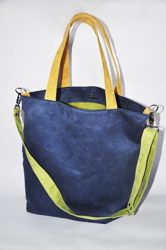 TORBA HOBO XXL - KOBALT, LIMONKA, ŻÓŁTy PRACOWNIA 166