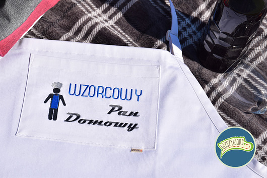 Haftowany fartuch Wzorcowy Pan domowy Wyszywane