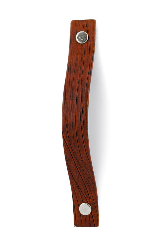 gałki do mebli Skórzany uchwyt meblowy COLORISO S TAN WOOD L