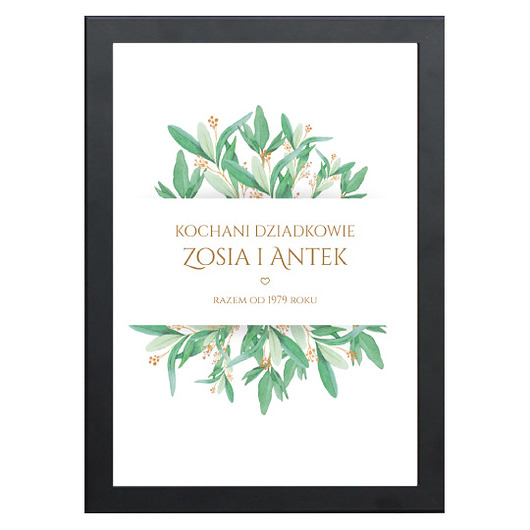 Plakat Razem,prezent dla Dziadków spoko motyw
