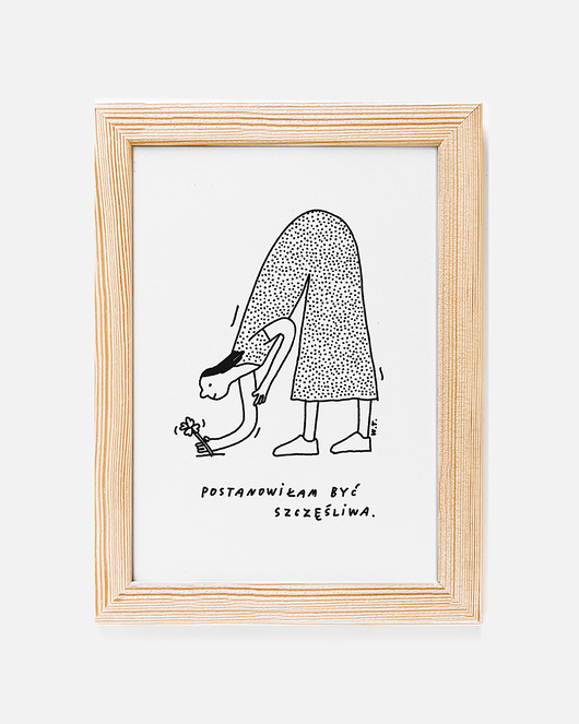 grafiki i ilustracje Print SZCZĘŚLIWA