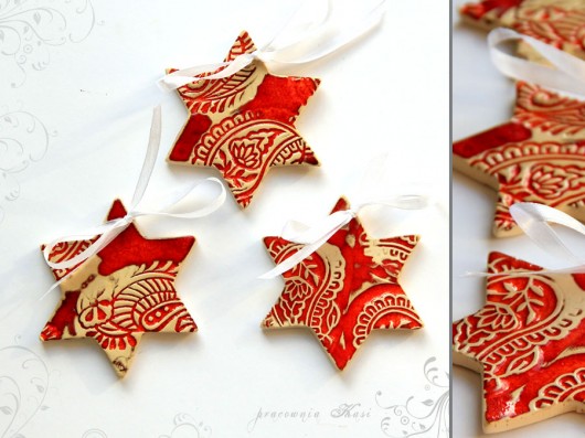 gwiazdki * india red katha