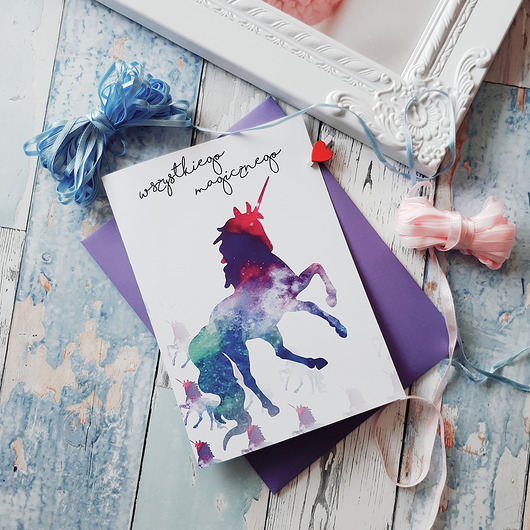 Kartka okolicznościowa "Unicorn" Joanna Klupś