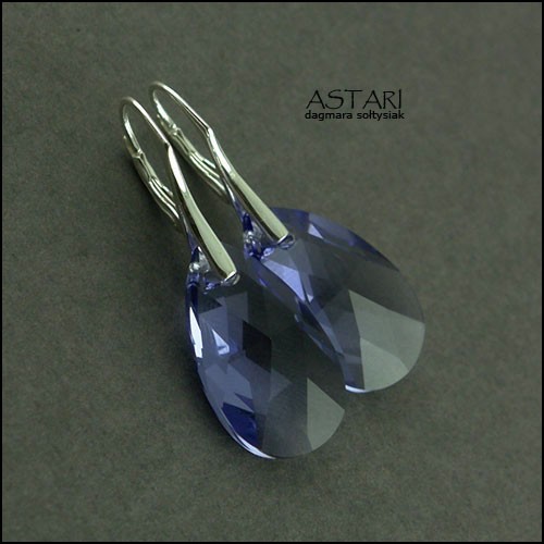 kryształ SWAROVSKI I SREBRO - TANZANITE Astari