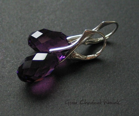 kryształ Swarovski briolety amethyst Gosia Chruściel-Waniek