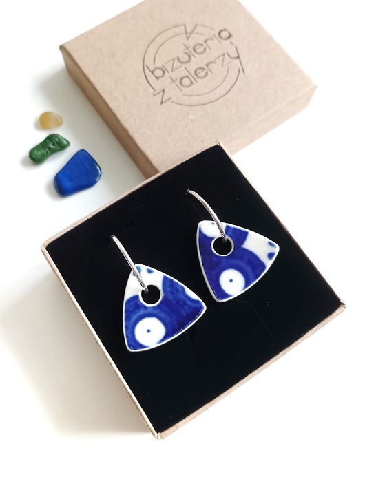 kolczyki ceramiczne Kolczyki ceramiczne Bolesławiec koła