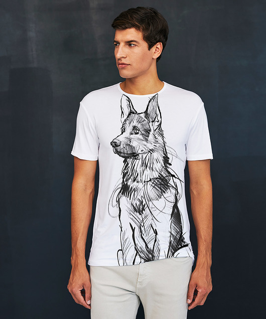 t-shirty męskie German Shepherd Dog - Men's T-shirt white