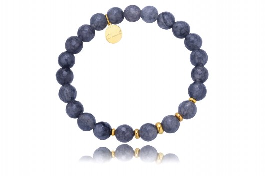 BRANSOLETKA jadeit + srebro 925 pozłacane G15b Coccola JEWELLERY