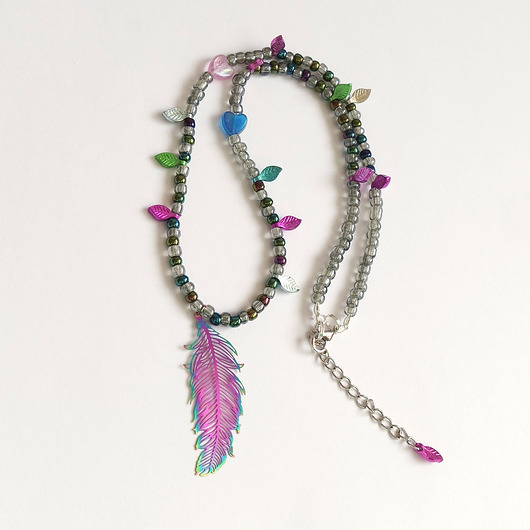 chokery Piórko, listki - kolekcja Starlight