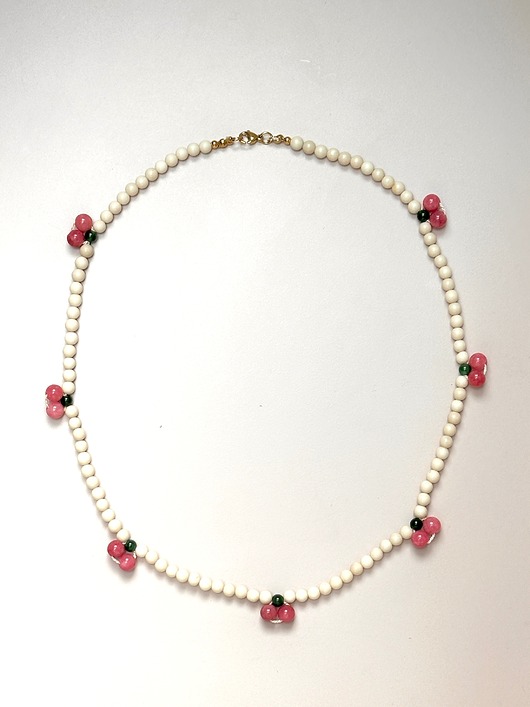 korale Naszyjnik owocowy z kamieni Malina