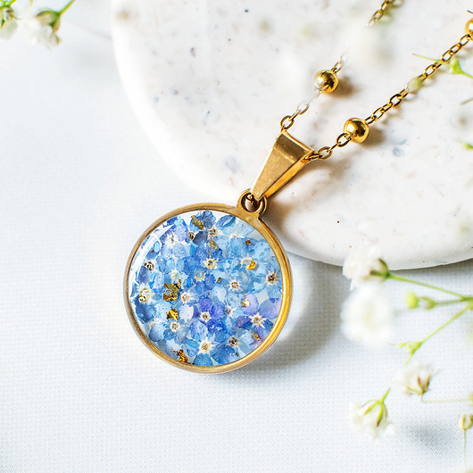 wisiory Wisiorek z niezapominajkami