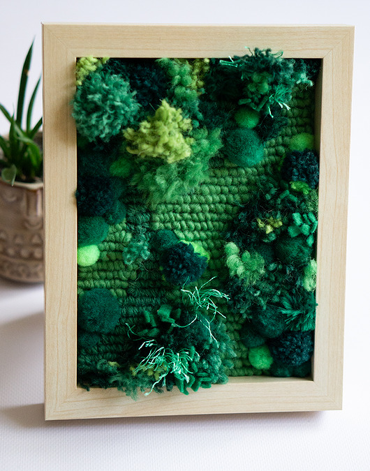 Ozdoby na ścianę Leśna tkanina w ramce