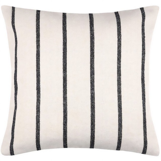 poduszki i narzuty Poduszka dekoracyjna w paski 50x50 cm RIGHE czarna
