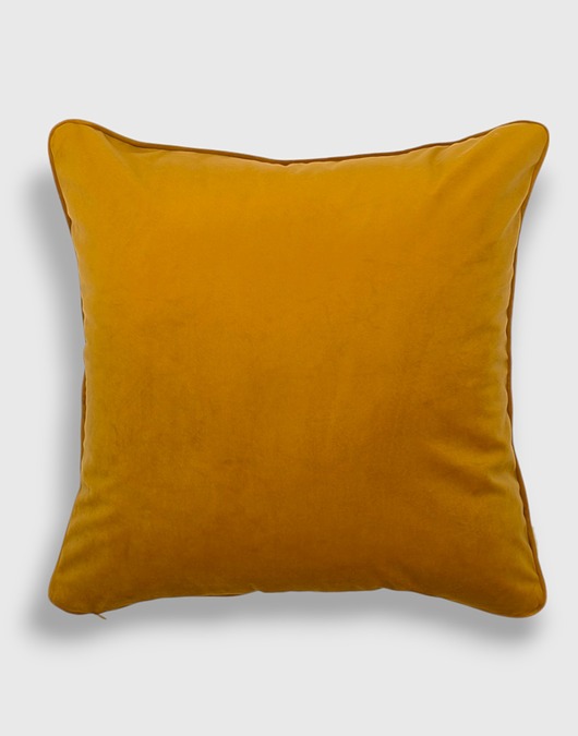 poduszki gładkie Złota velvetowa poduszka z lamówką 45x45 Essence