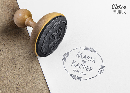 stemple ślubne Stempel ślubny 60mm personalizowany