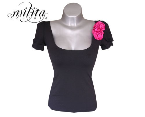 Bow Wow Black & Fuchsia + Broszki :: 38-40 milita nikonorov
