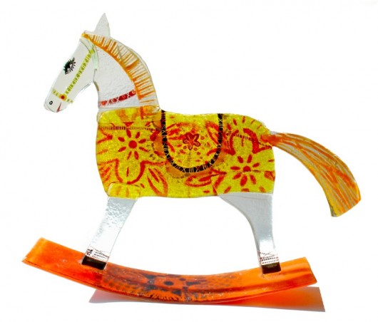 konik na biegunach ZŁOCISTORUDY Borowska Glass Design