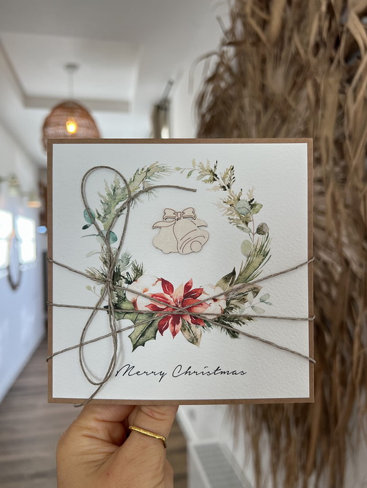 kartki świąteczne Wyjątkowa ręcznie robiona kartka świąteczna Merry Christmas