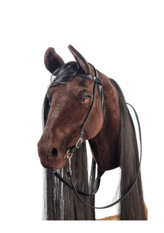 zabawki - inne Realistyczny Hobby Horse ciemny kasztan/czarna
