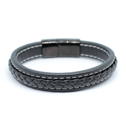 Bransoleta męska czarna KociokwikJewelry