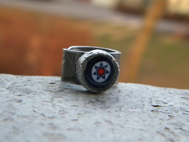 biżuteria męska Gwiazda w surowym - pierścień