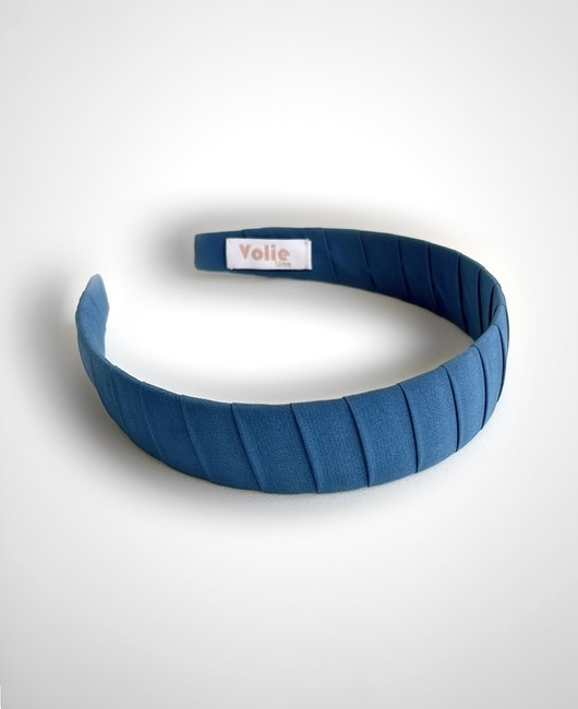 opaski do włosów Jedwabna okręcana opaska do włosów Blue