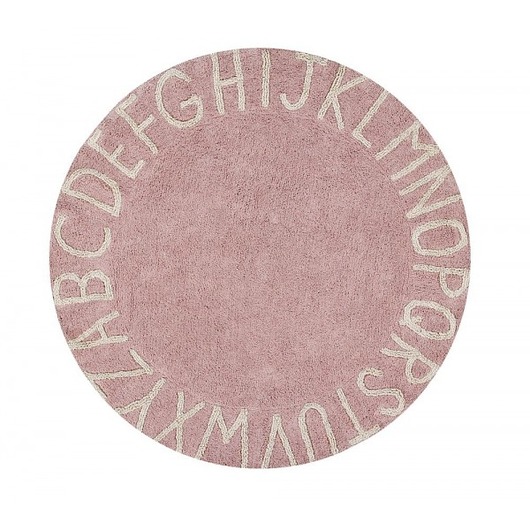 pokój dziecka - różne Dywan Round ABC Vintage Nude Natural Lorena Canals