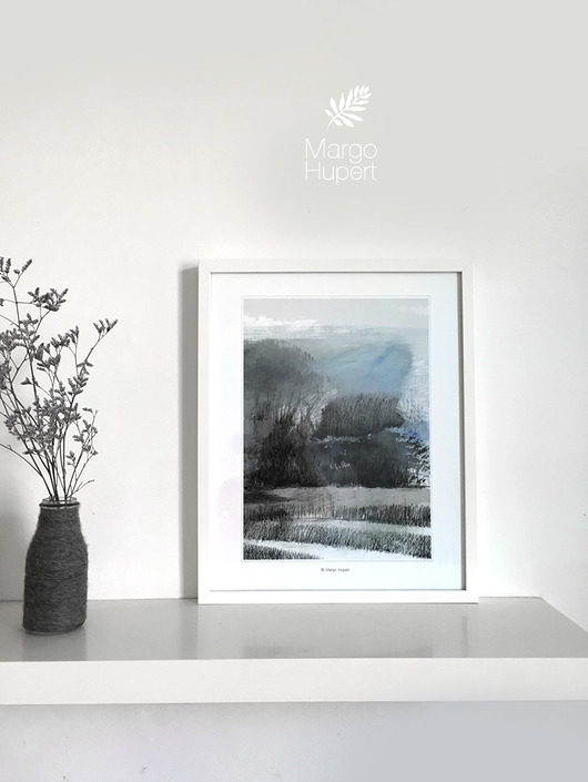 pejzaż BLUE, print 30x40 cm Margo Hupert