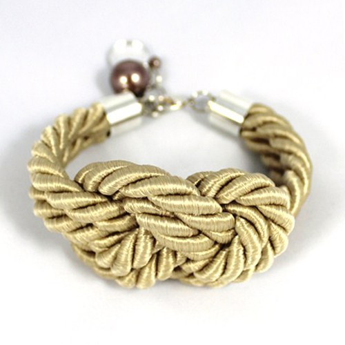 Bransoletka Beige Rope Knots LOVINA PRINTS
