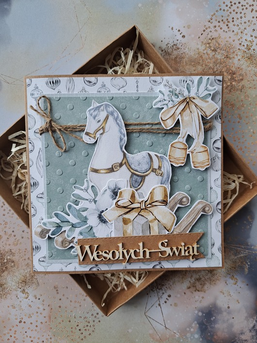 kartki scrapbooking Kartka świąteczna/ kartka na Boże Narodzenie (pudełko)