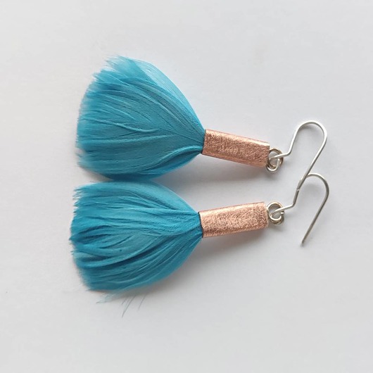 kolczyki z piórami PIÓRKO kolczyki