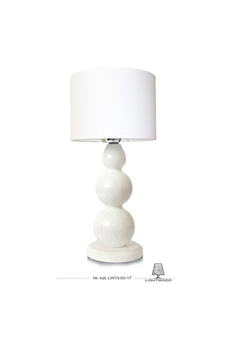 Lampa stołowa, nocna biała LW13 LIGHTWOOD Lightwood