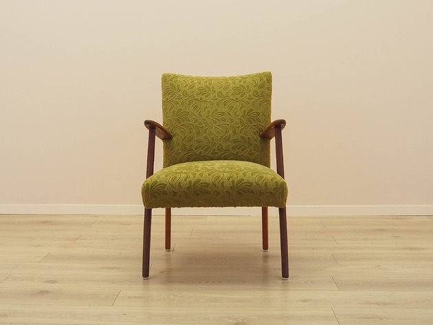 fotele Fotel zielony, duński design, lata 60, produkcja: Dania