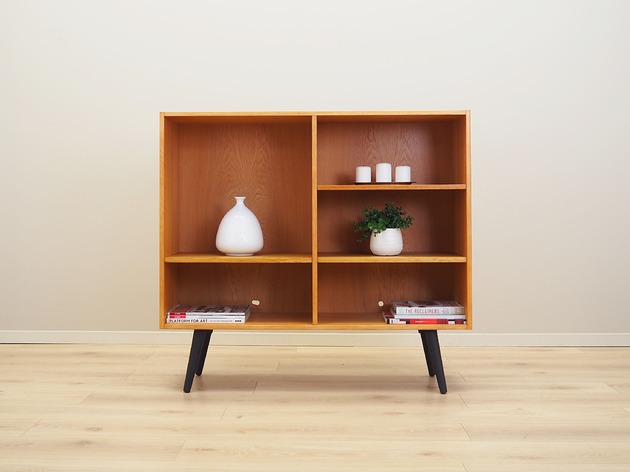regały i półki Regał jesionowy, duński design, lata 70, produkcja: Dania
