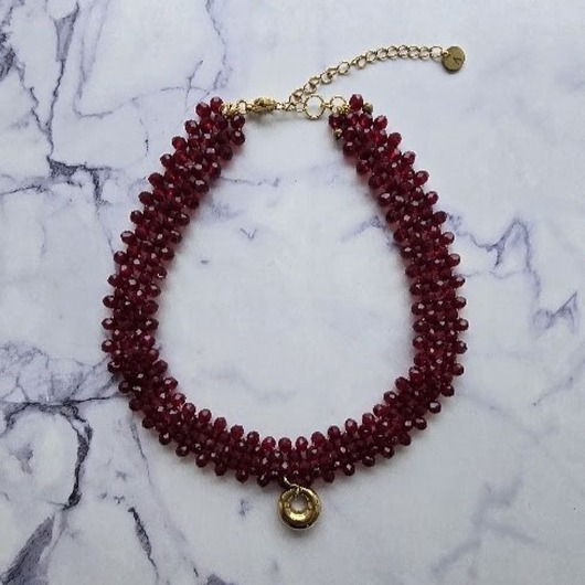 chokery Choker 5-rzędowy Fashion Gloss