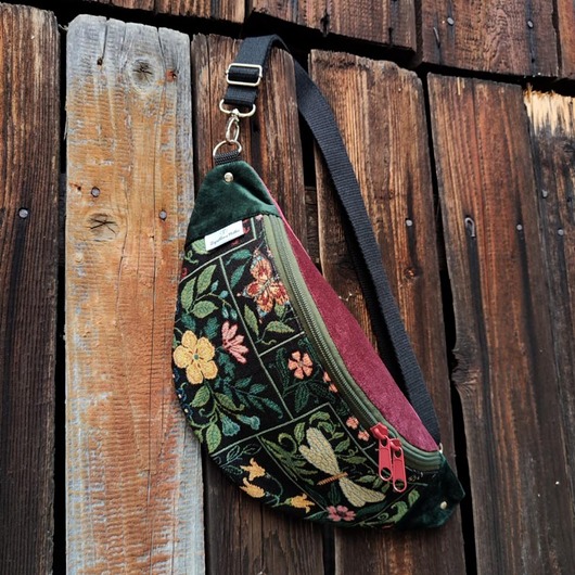 saszetka nerka Nerka klasyczna vintage żakard