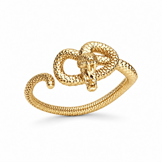 pierścionki złote Regulowany pierścionek SNAKE- srebro 925, złoto 24K, różowe złoto