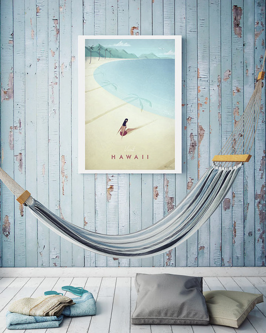 Hawaje - vintage plakat 50x70 cm minimalmill