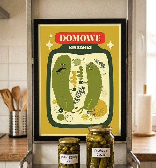 plakaty Plakat domowe korniszony 50x70