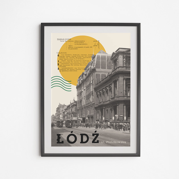 plakaty Plakat Łódź Piotrkowska Kolaż