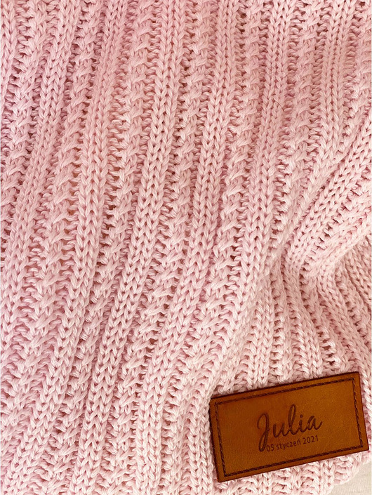 kocyki, kołderki, pościel dla dzieci Kocyk personalizowany QUEEN BABY jasny róż