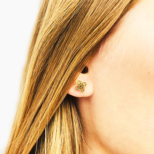Złote kolczyki  w Antycznym stylu earrings Anemon Atelier