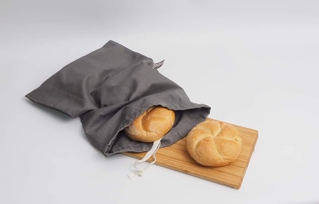 Lniany worek na pieczywo zioła orzechy Natty design
