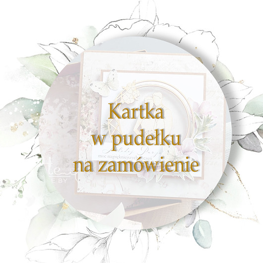 zaproszenia i kartki na ślub Kartka ślubna z życzeniami w pudełku