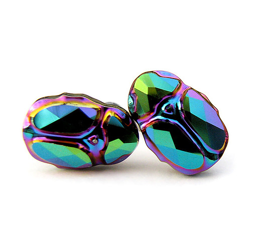 Kolczyki-wkrętki Skarabeusze kryształ Swarovski Marisella